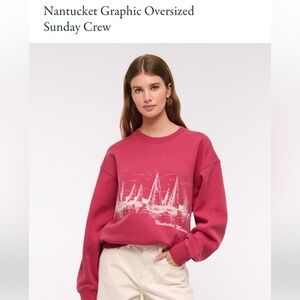 Abercrombie & Fitch Vibrant Red Sweatshirt